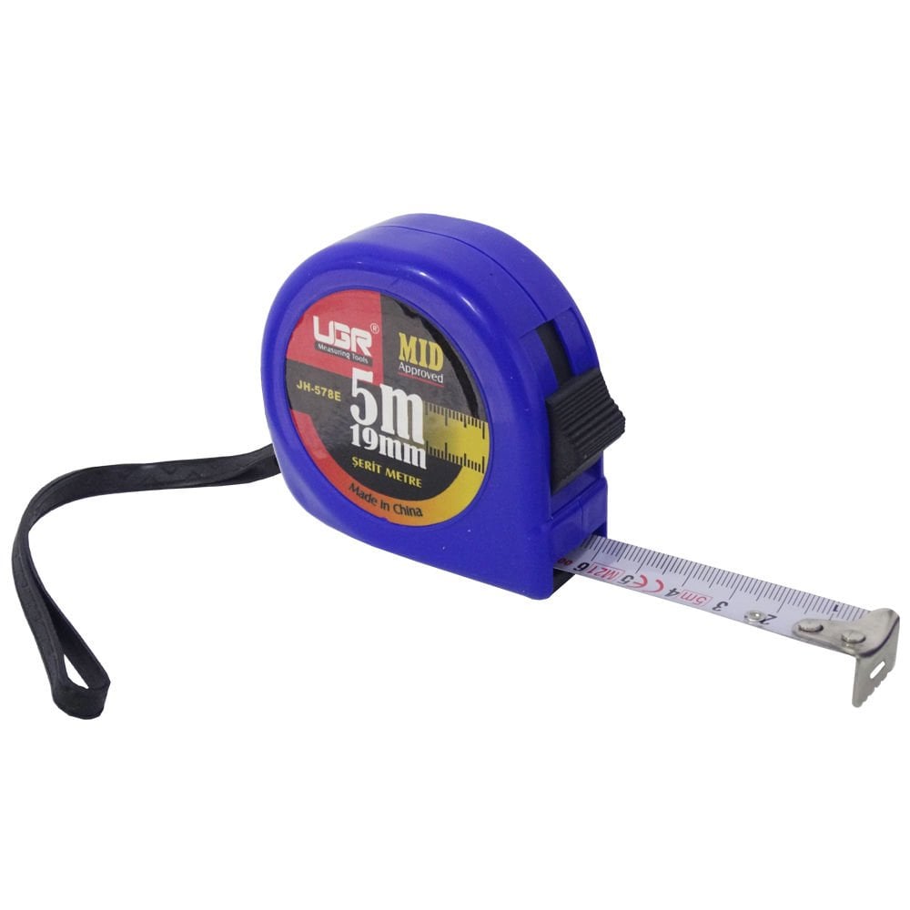 UGR JH-578E Şerit Metre 5 Metre 19mm Mavi