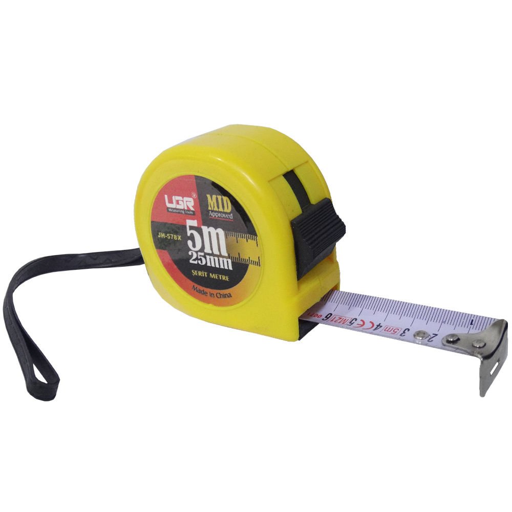 UGR JH-578X Şerit Metre 5 Metre 25mm Sarı