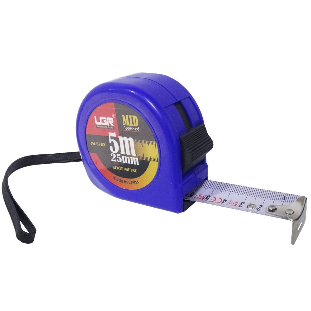 UGR JH-578X Şerit Metre 5 Metre 25mm Mavi
