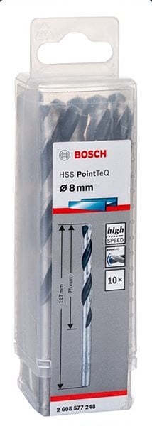 Bosch - HSS-PointeQ Metal Matkap Ucu 8,0 mm 10'lu