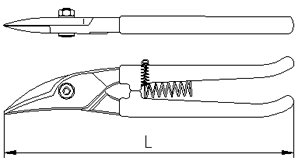 İzeltaş 6210 Kaportacı Makası Sağ Yaylı 250mm