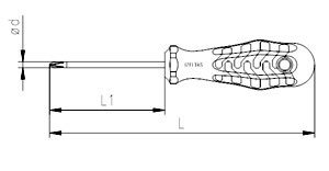 İzeltaş 4120 Yıldız Tornavida Kraft Ph1 4.5x80mm