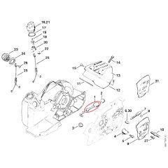 Stihl 1106-647-9404 Yağ Hortumu - Stihl MS380, MS381