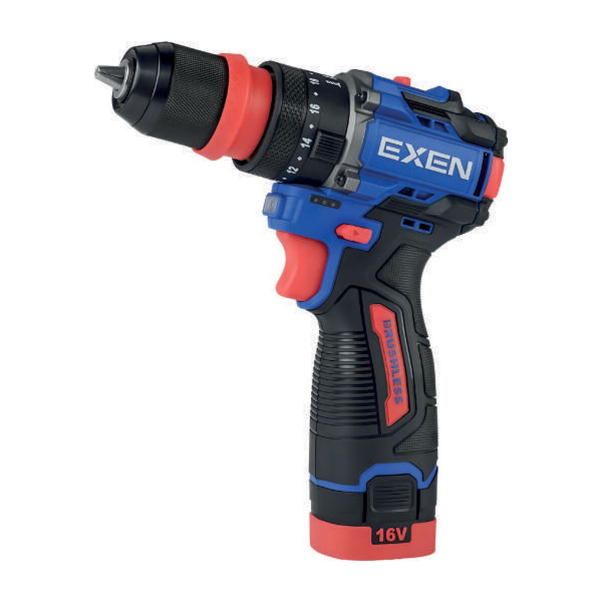 EXEN EN 162 DS Kömürsüz Darbeli Şarjlı Matkap 16V 2.0 Ah 60 N.m