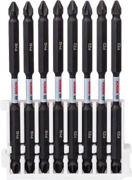 Bosch - Impact Control Serisi Çift Taraflı Vidalama Ucu 8'li PH2x4 /PZ2x4 *110mm
