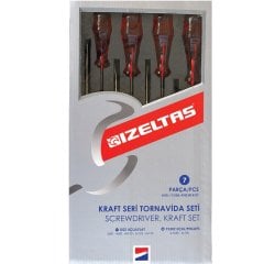İzeltaş 4100 Yıldız Tornavida Seti Kraft 7 Parça