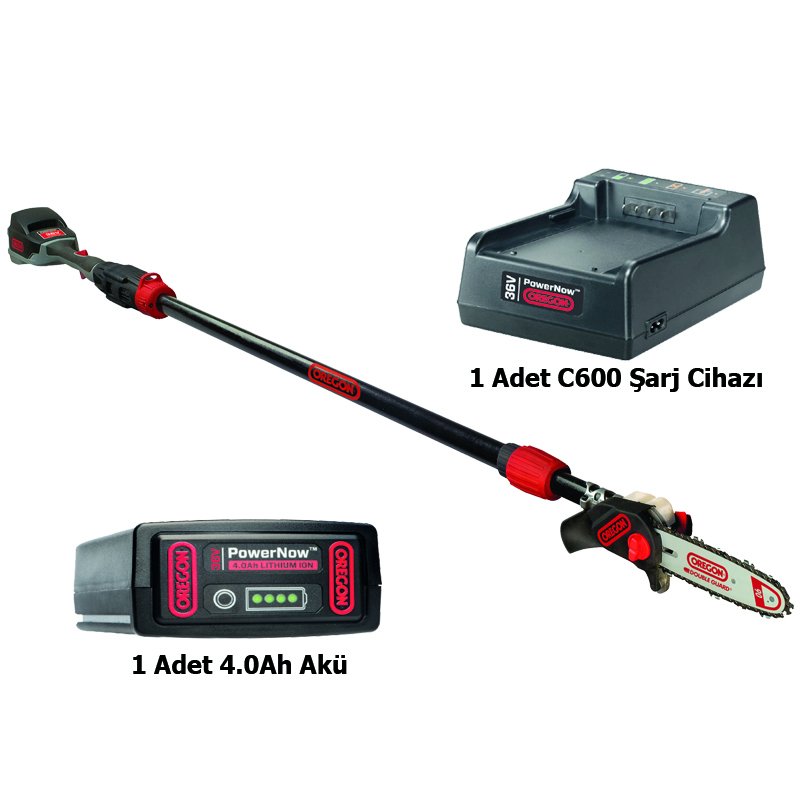 Oregon PS250 Şarjlı Yüksek Dal Budama Testeresi 4Ah + C600