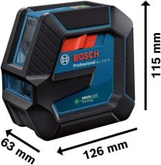 Bosch GLL 2-15 G + LB10 Çizgi Lazer 15 Metre