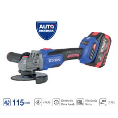 EXEN EN 454 ATS Kömürsüz Şarjlı Avuç Taşlama 21V 4.0 Ah 115mm
