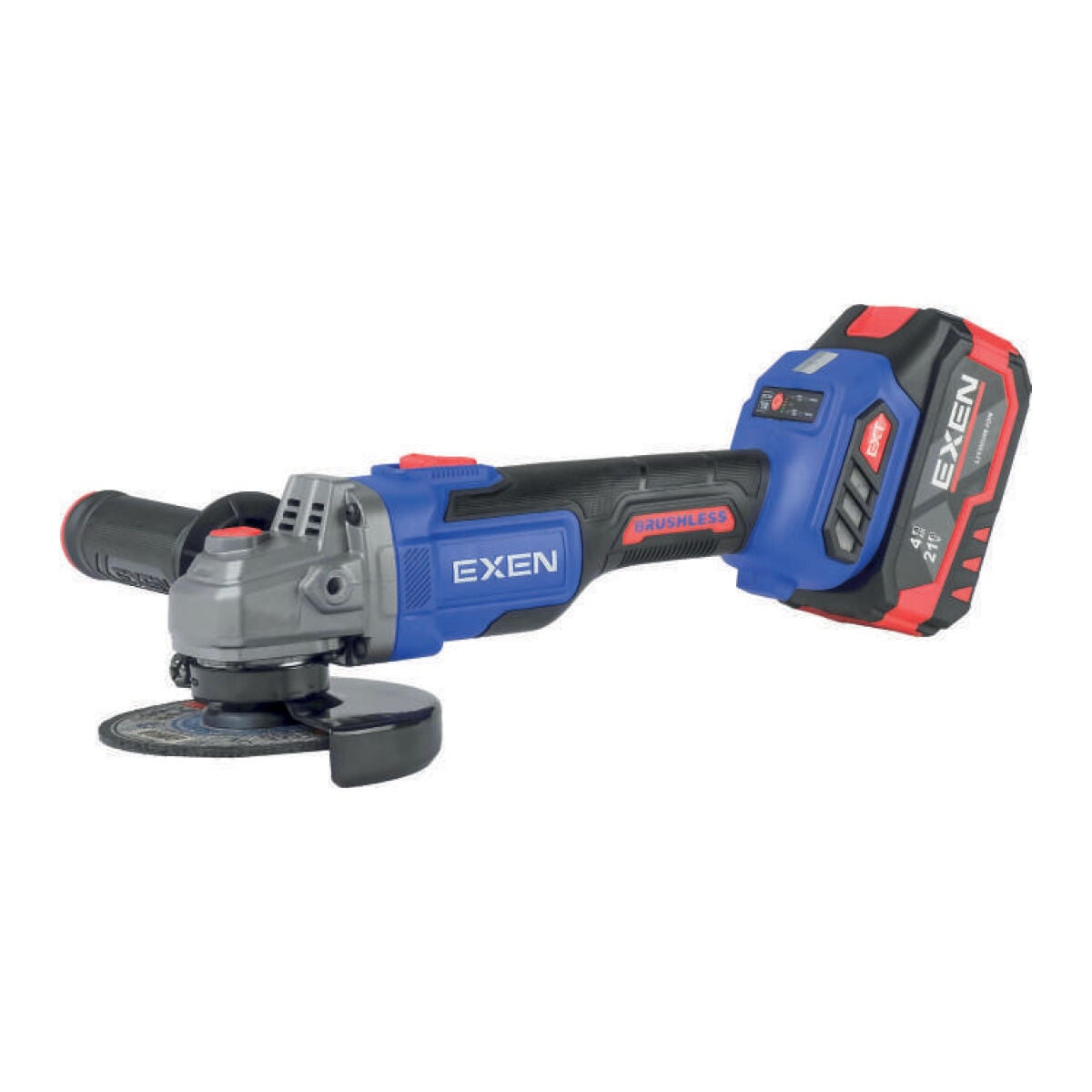 EXEN EN 454 ATS Kömürsüz Şarjlı Avuç Taşlama 21V 4.0 Ah 115mm