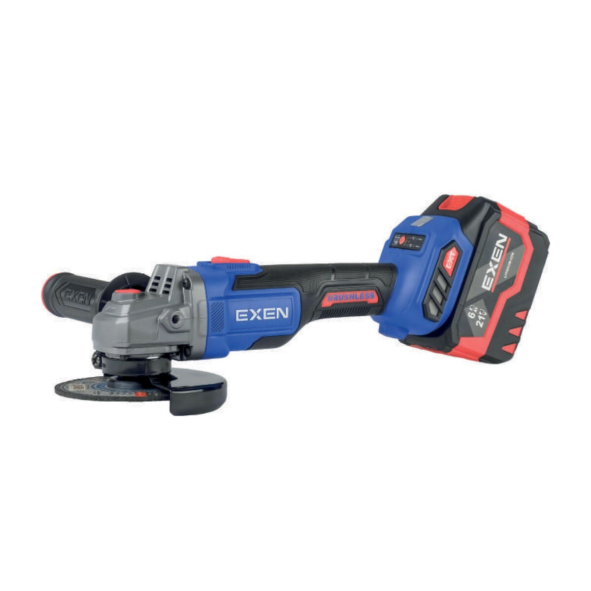 EXEN EN 456 ATS Kömürsüz Şarjlı Avuç Taşlama 21V 6.0 Ah 125mm