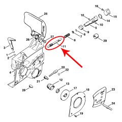 Stihl 1111-647-0601 Yağ Dişli Mili - Stihl 050, 051, 076, TS50