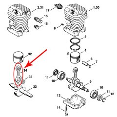 Stihl 1130-030-1200 Biyel Kol - Stihl 017