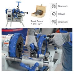EXEN EPT 2200 2'' Tezgah Tip Pafta Boru Diş Açma Makinası 2000W