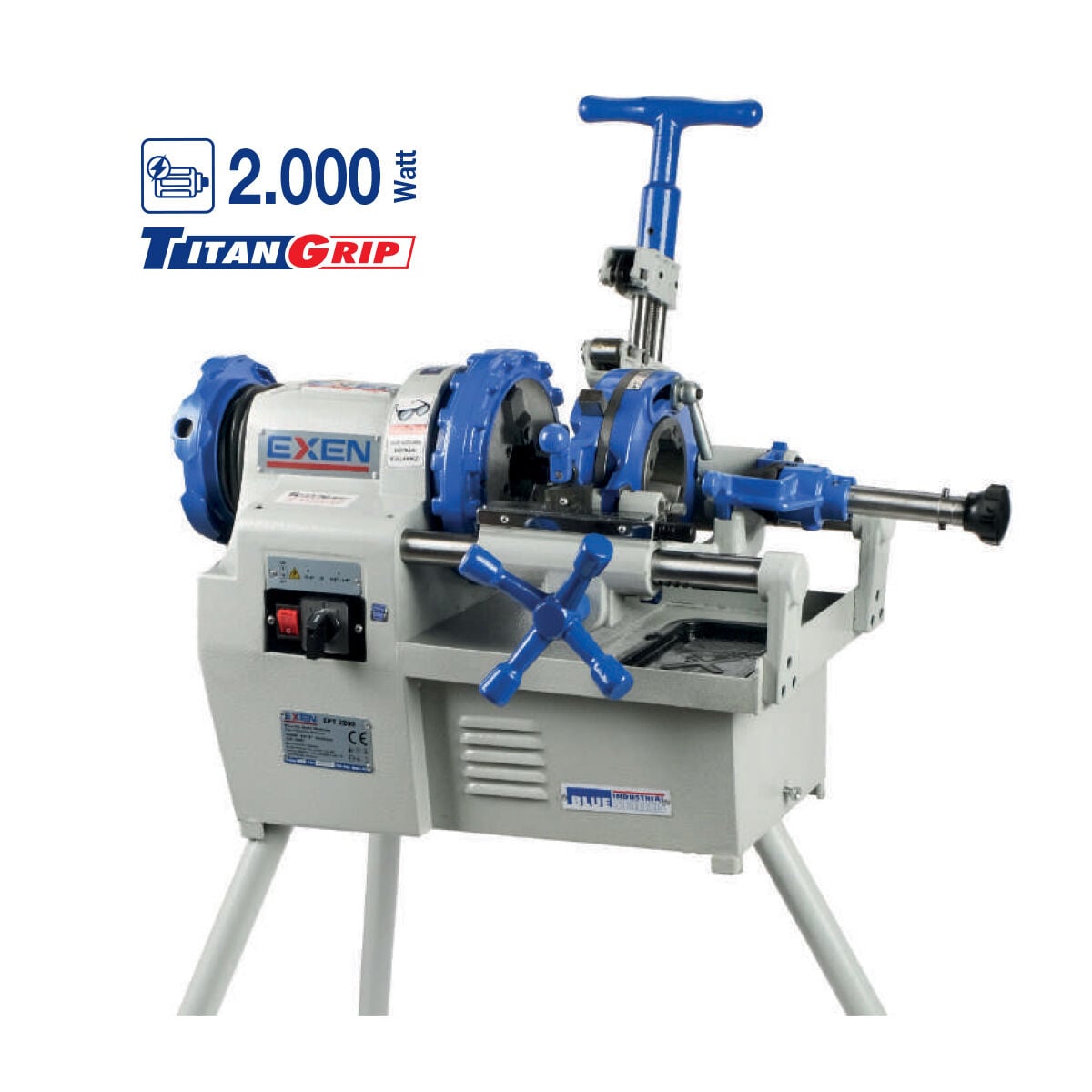 EXEN EPT 2200 2'' Tezgah Tip Pafta Boru Diş Açma Makinası 2000W