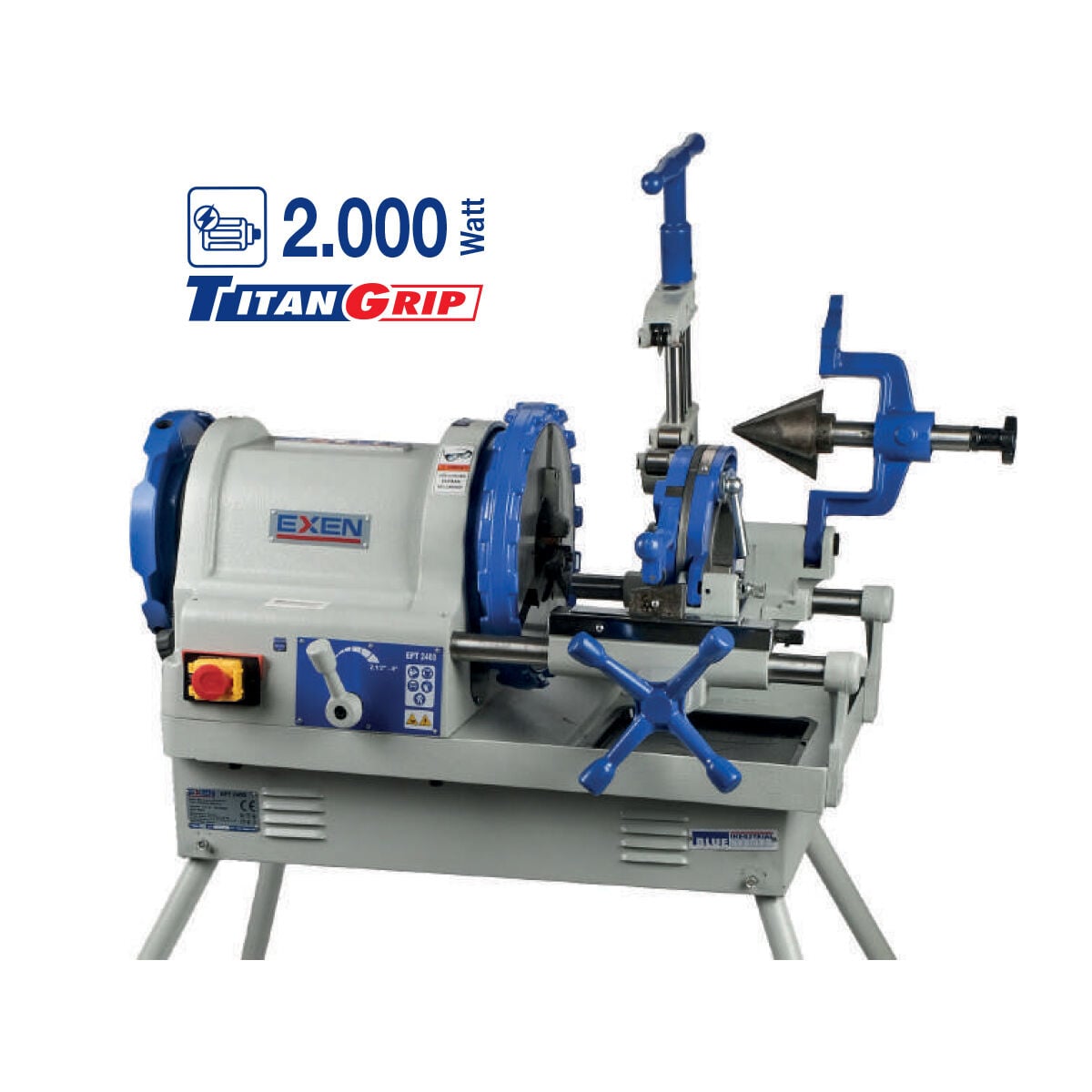 EXEN EPT 2400 4'' Tezgah Tip Pafta Boru Diş Açma Makinası 2000W