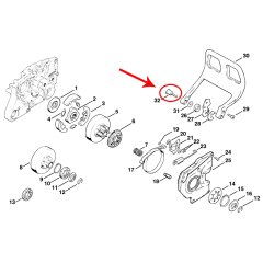 Stihl 0000-790-6102 Durdurma Kol Vidası - Stihl 038, 048, MS311, MS391