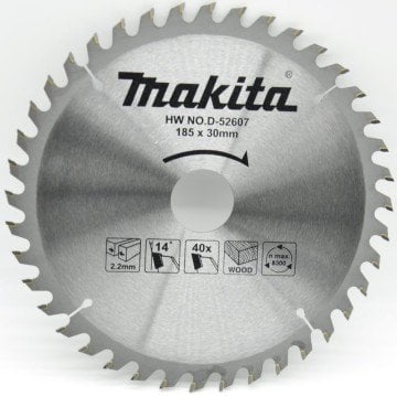 Makita D-52607 Elmas Daire Testere Bıçağı 185mm 40 Diş Ahşap