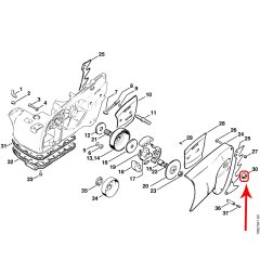 Stihl 9220-260-1300 Yan Kapak Somunu Altıgen M10 - Stihl 050, 051, 070, 075, 076, 090, MS720