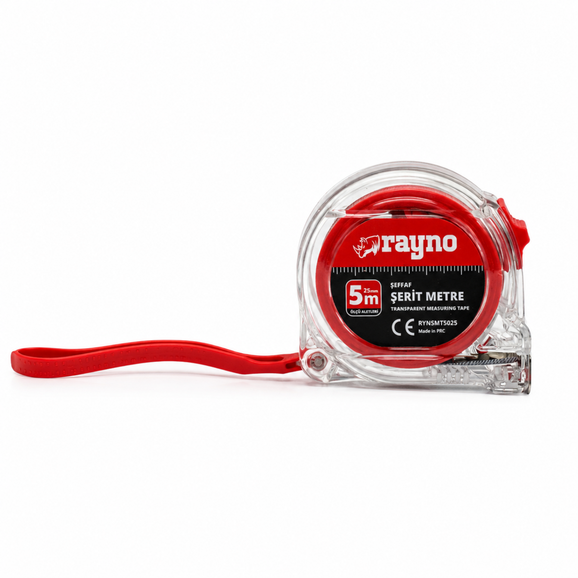 Rayno RYN11512 Şerit Metre Şeffaf 5 Mt