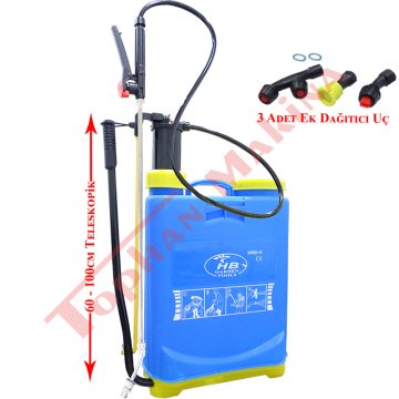 HB 3WBS-16 İlaçlama Pompası Mekanik 16 Litre Mavi