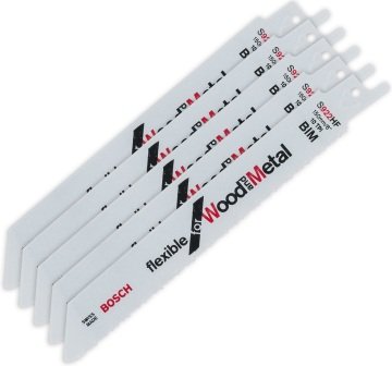 Bosch S922HF Kılıç Testere Bıçağı Ağaç ve Metal 5 Parça