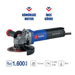 EXEN EPA 1600 BL Kömürsüz Elektrikli Avuç Taşlama 115mm 1600W