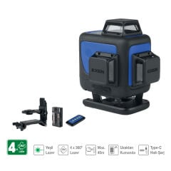 EXEN ENL 364 G Şarjlı Yeşil Lazer Şakül Set 4x360° 7.4V 2.6Ah