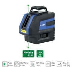 EXEN ENL 361 NG Noktalı Şarjlı Yeşil Lazer Şakül Set 1x360° 3.7V 2.6Ah