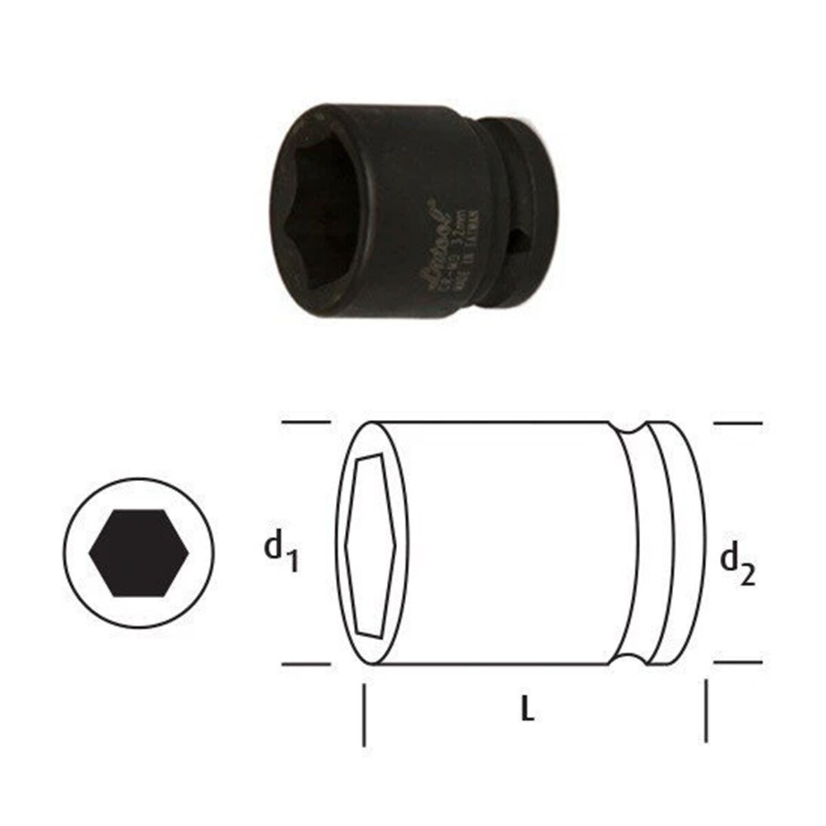 OSAKA LN14S14 Lokma 1/4'' 14mm