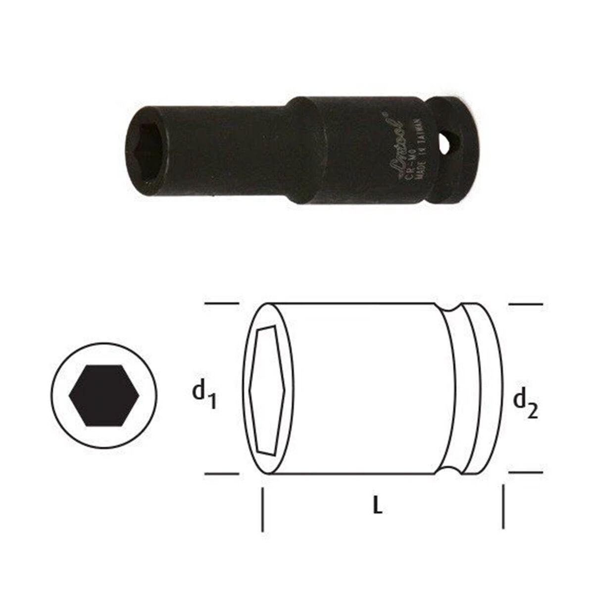 OSAKA LN14D12 Uzun Lokma 1/4'' 12mm