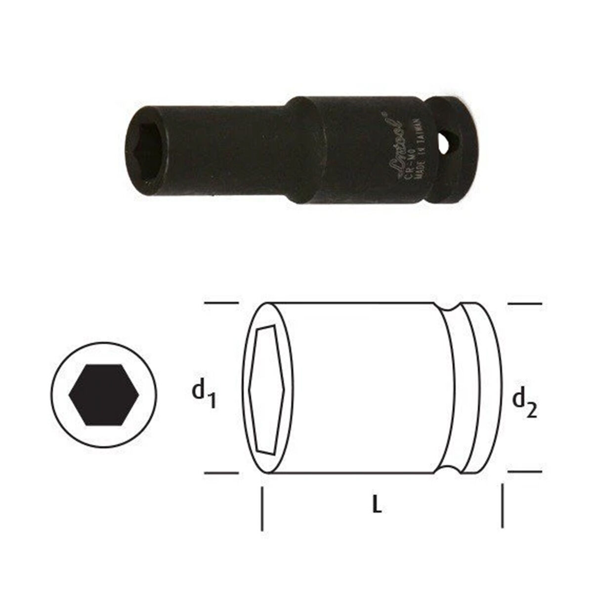 OSAKA LN14D13 Uzun Lokma 1/4'' 13mm