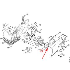 Stihl 9210-261-1350 Balata Pul Somunu M10x1 - Stihl 070, 090, MS720
