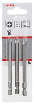 Bosch 3 Parça ExtraHard PH1/2/3*89 mm