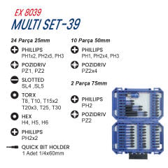 EXEN EX 8039 Multi Set-39 Parça Bits Uç Seti