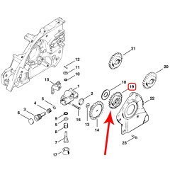 Stihl 1115-640-7501 Yağ Dişlisi - Stihl 056