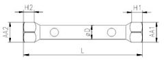 İzeltaş 1800 Kovan Anahtar İki Ağız 18x19mm