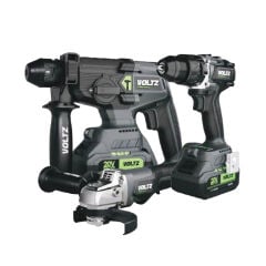 VOLTZ VZ20-3KIT-B Akülü Darbeli Matkap, Taşlama Ve Kırıcı Delici 3ü1 Arada Set