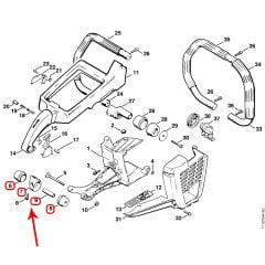 Stihl 1111-791-7600 Amortisör Takım - Stihl 050, 051, 075, 076, TS50, TS 510, TS760