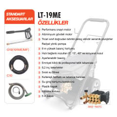 LUTIAN LT-19ME Basınçlı Yıkama Makinesi 3700W 180Bar