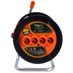 Bylion MK2015 4 Soketli 3x1.5mm 20 Metre Makaralı Kablo