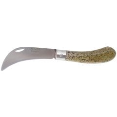 Desan Aşı Bıçağı Eğri Ağız Ahşap Sap 19cm - Denizli