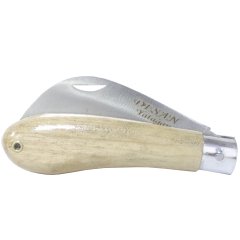 Desan Aşı Bıçağı Eğri Ağız Ahşap Sap 19.5cm - Denizli