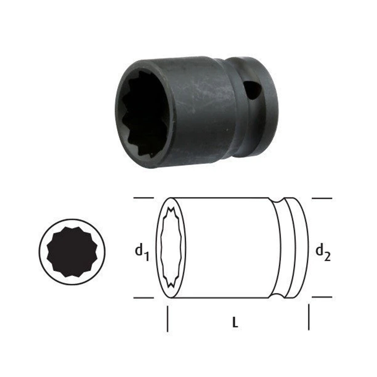 OSAKA LN38Y10 Yıldız Lokma 3/8'' 10mm