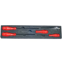 İzeltaş 8420 Metal Takım Çantası 5 Gözlü 62 Parça (Dolu) 190x420x200mm