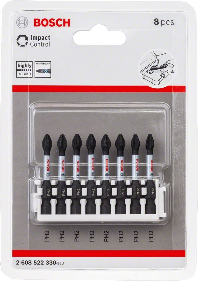 Bosch Impact Control Vidalama Uç PH2 50mm 8 Parça