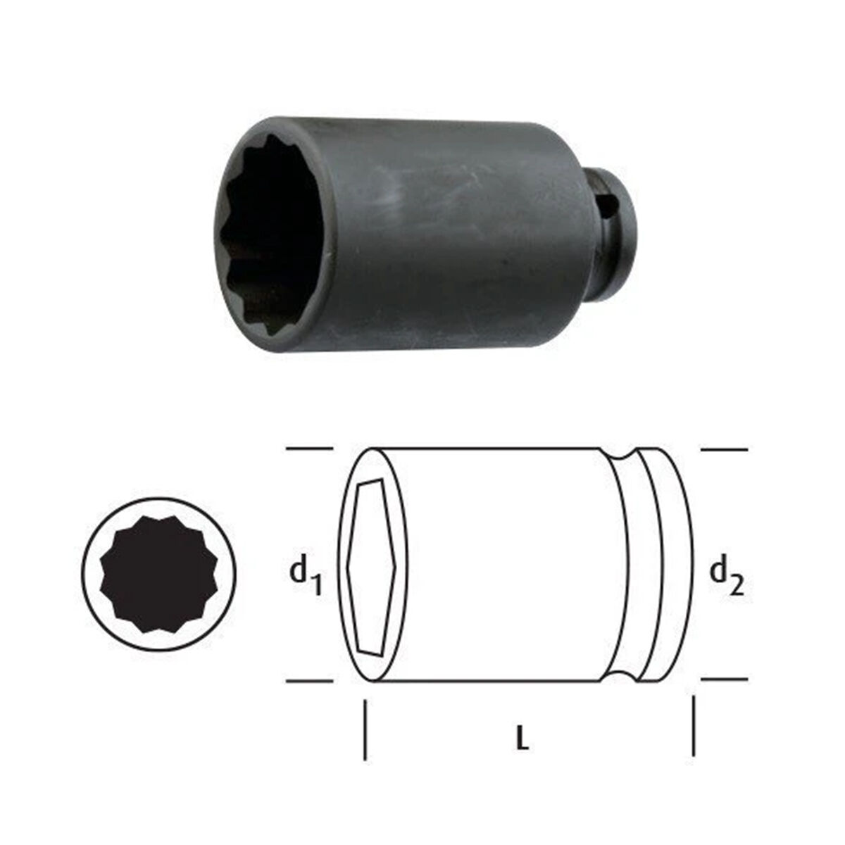 OSAKA LN38YD16 Yıldız Uzun Lokma 3/8'' 16mm