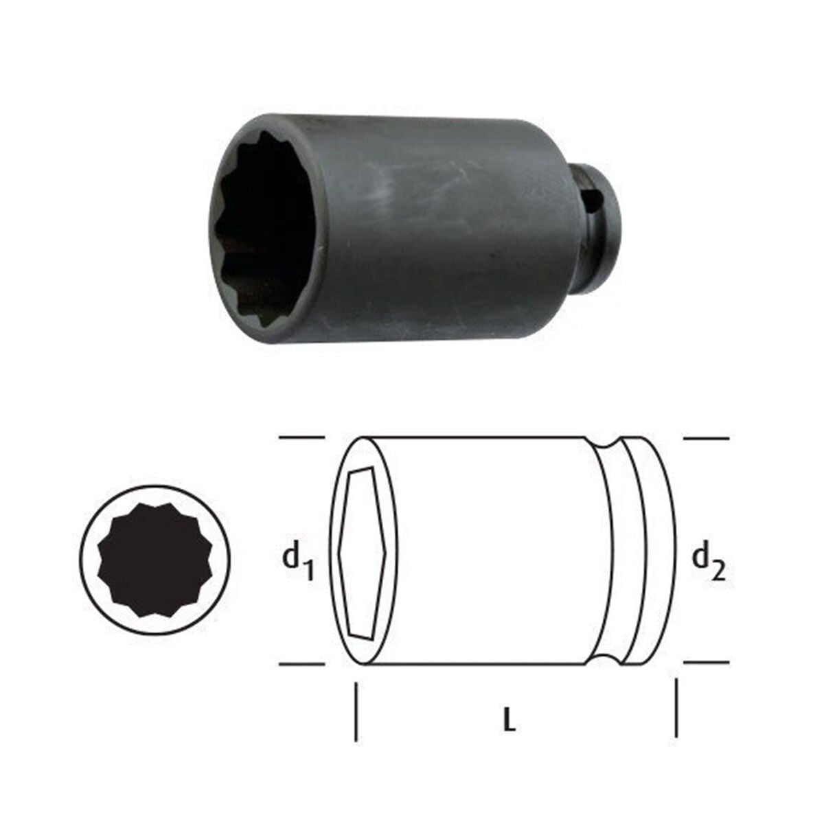 OSAKA LN38YD20 Yıldız Uzun Lokma 3/8'' 20mm