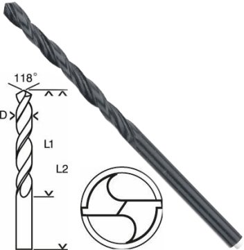 Bosch HSS-R Metal Matkap Uç 6.5x63x101mm 10 Parça