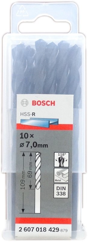 Bosch HSS-R Metal Matkap Uç 7x69x109mm 10 Parça
